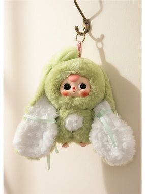 Baby Three Blind Box Green Rabbit Plush Stuffie Doll
